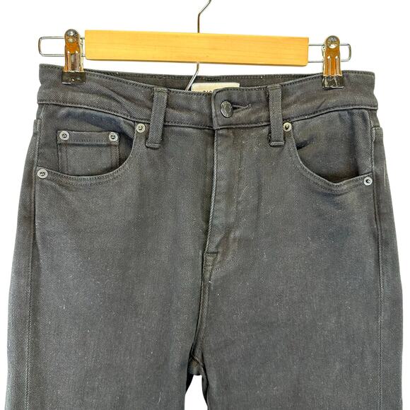 Pistola Teagan Black High Rise Slim Jeans With Ankle Slit Cuff Womens Size 26 - Picture 7 of 16